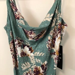 Lulu’s light green and floral maxi dress, XS